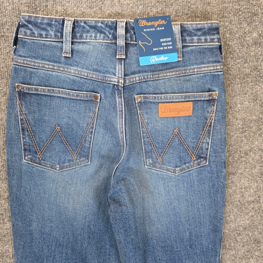 Wrangler Riding Jean Women 27x36 Blue High Rise Bootcut Rodeo Lillian‎ 112367607